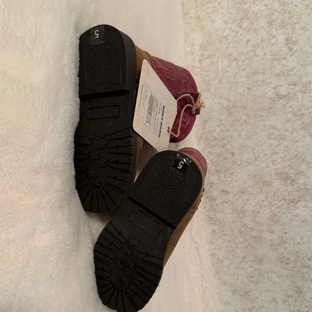 Shyanne Fuchsia and Brown Western Boots